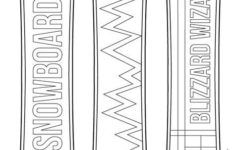 Download These FREE Winter Sport Snowboard Bookmarks Templates To Color