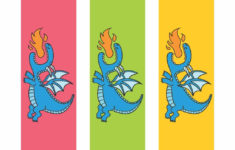 Dragon Bookmarks Printable Black White And Colored Gridgit