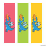 Dragon Bookmarks Printable Black White And Colored Gridgit