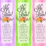 Easter Scripture Matt 28 He Is Risen Bookmarks By Shalana Pdf Free