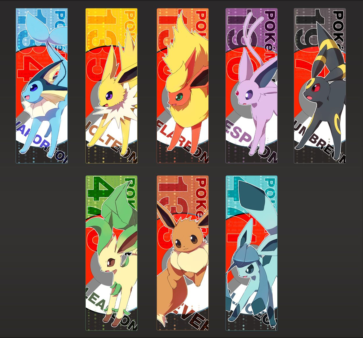 Eeveelution Bookmarks By Kureculari On DeviantArt