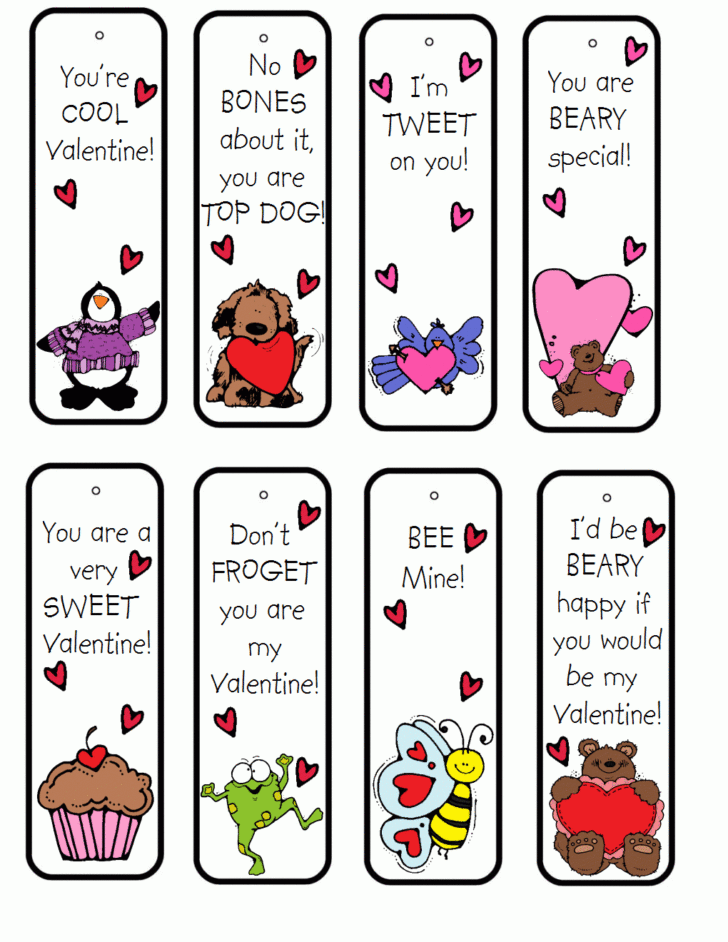 Teacher Bookmarks Printable Valentines