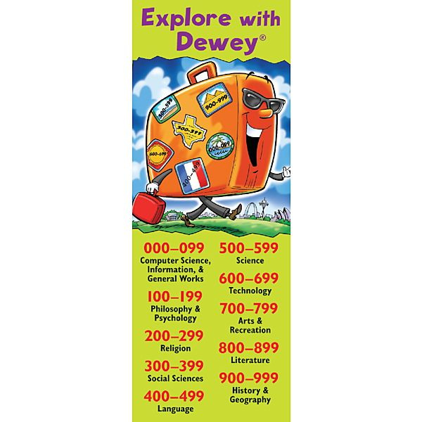 Explore With Dewey Jumbo Bookmark Demco Library Skills Dewey 