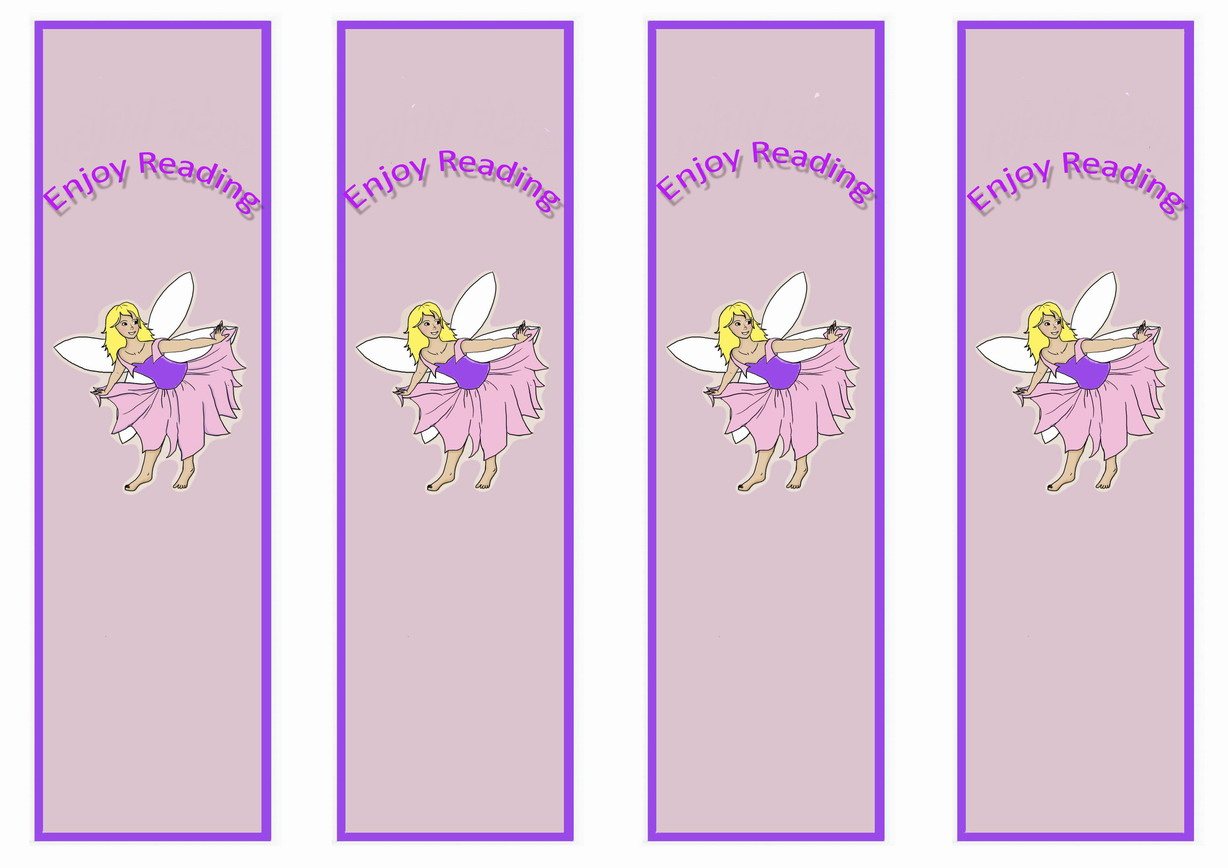 Fairy Bookmarks Birthday Printable