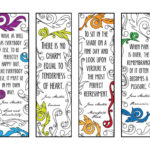 Five Beautiful Inspiring Book Quote Bookmarks To Print And Color