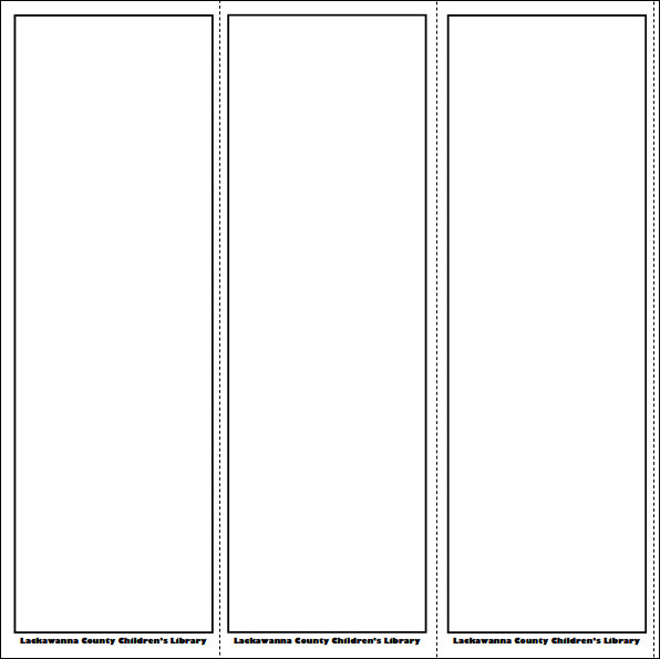 Blank Bookmark Template Printable