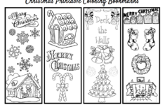 Free Christmas Bookmarks To Color Christmas Bookmarks Coloring