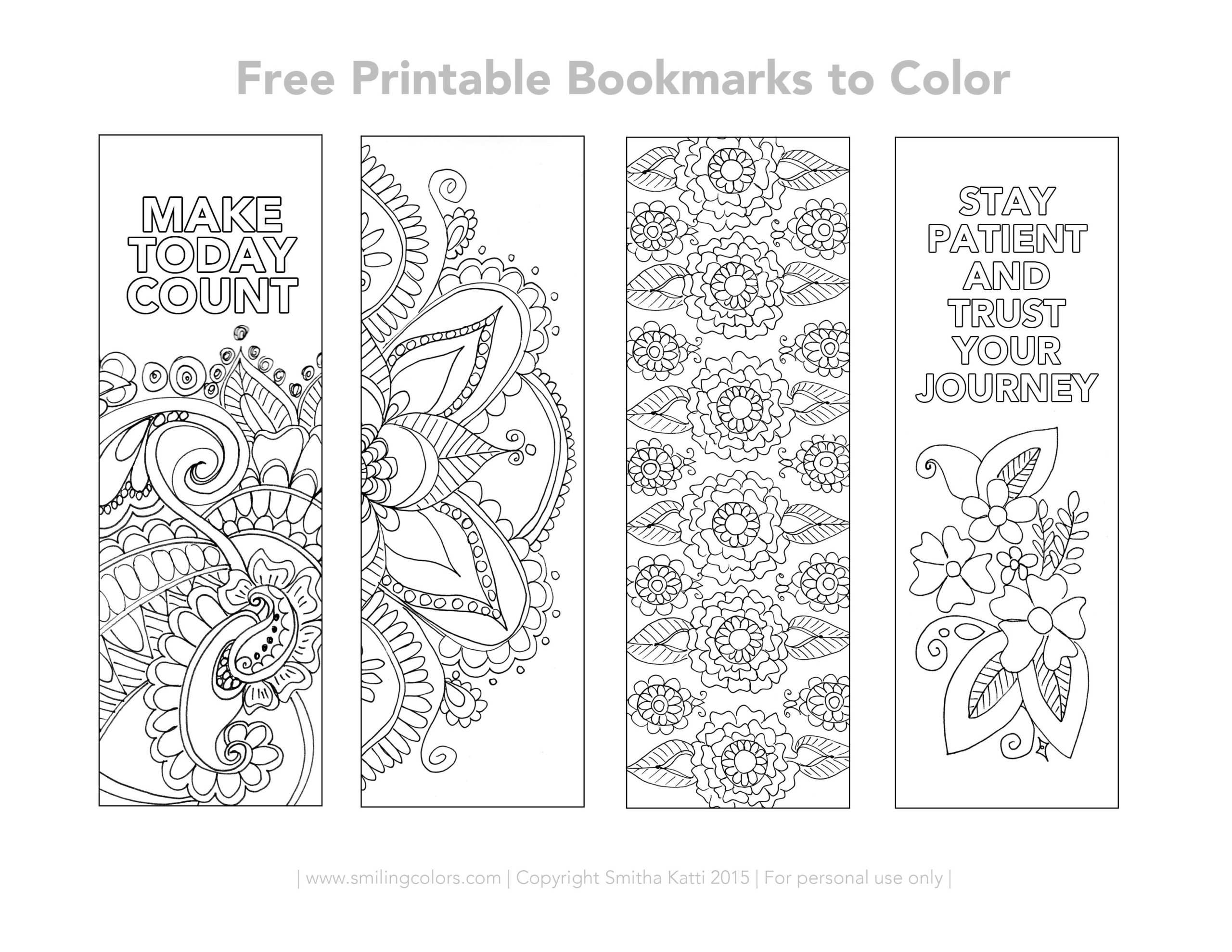 Free Coloring Pages For Adults Bookmarks Coloring Home Free 