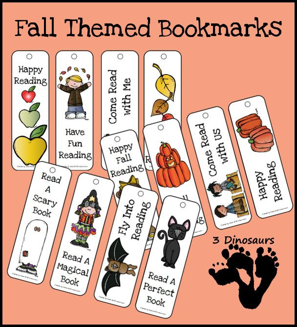 Free Fall Bookmarks For Kids Bookmarks Kids Autumn Activities For 