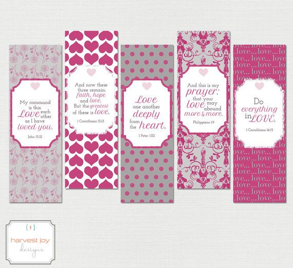 Free Printable Bible Bookmarks Printable Valentine Bookmarks 