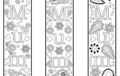 Free Printable Bookmark Template For Mothers Day Or Mum For Colouring