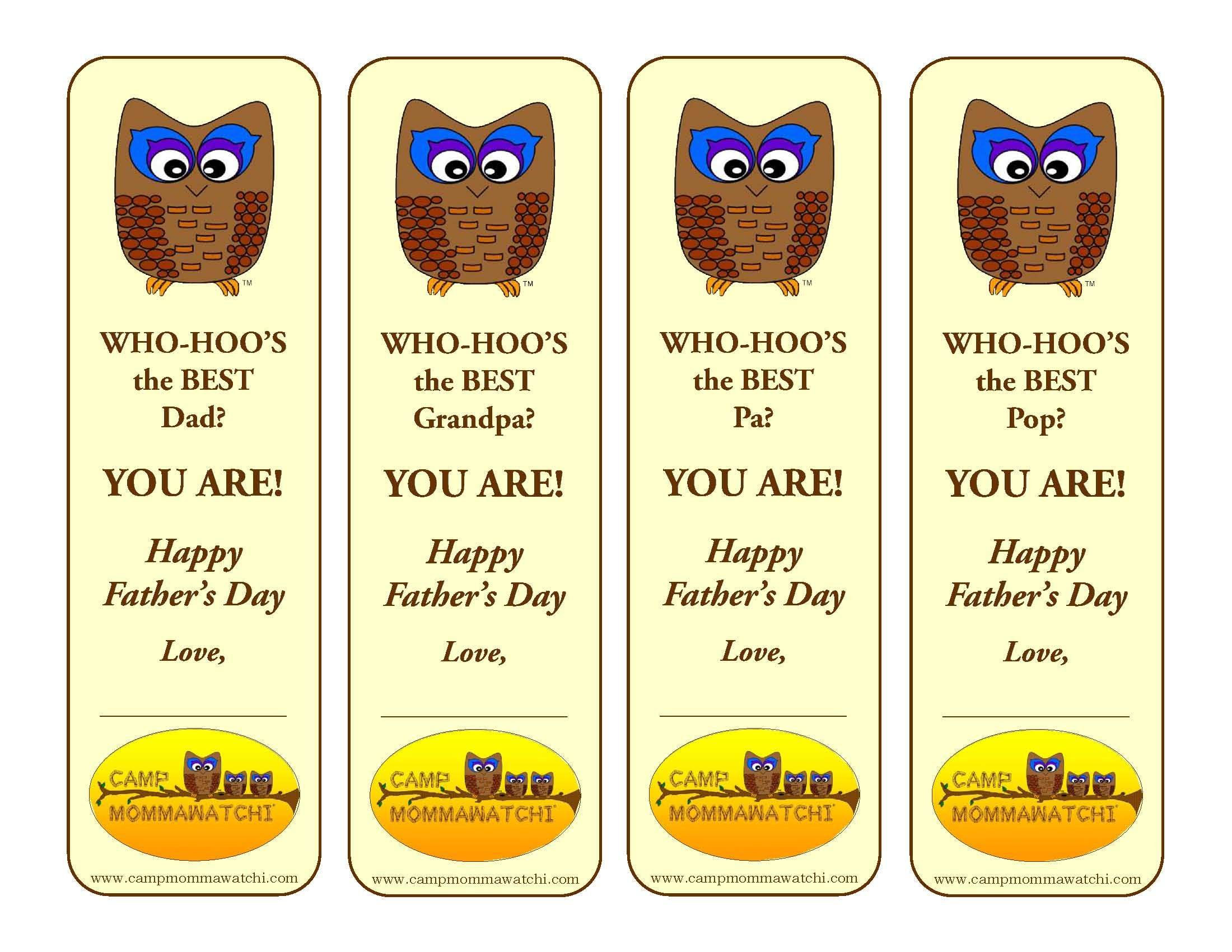 FREE Printable Bookmarks For Father s Day Easy Gift To Go With A Great 