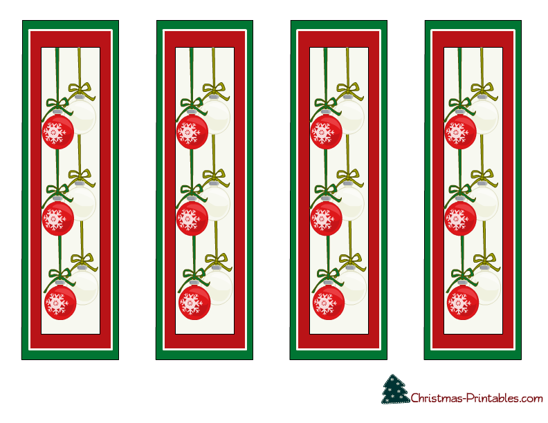 Free Printable Christmas Bookmarks