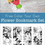 Free Printable Color Your Own Flower Bookmarks Set Flower Bookmark