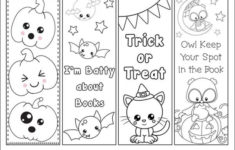 Free Printable Color Your Own Halloween Bookmarks Coloring Bookmarks