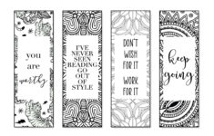 Free Printable Coloring Bookmarks For Adults Printable Form