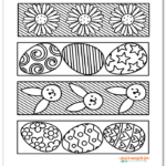 Free Printable Easter Coloring Bookmarks Instant Download Four