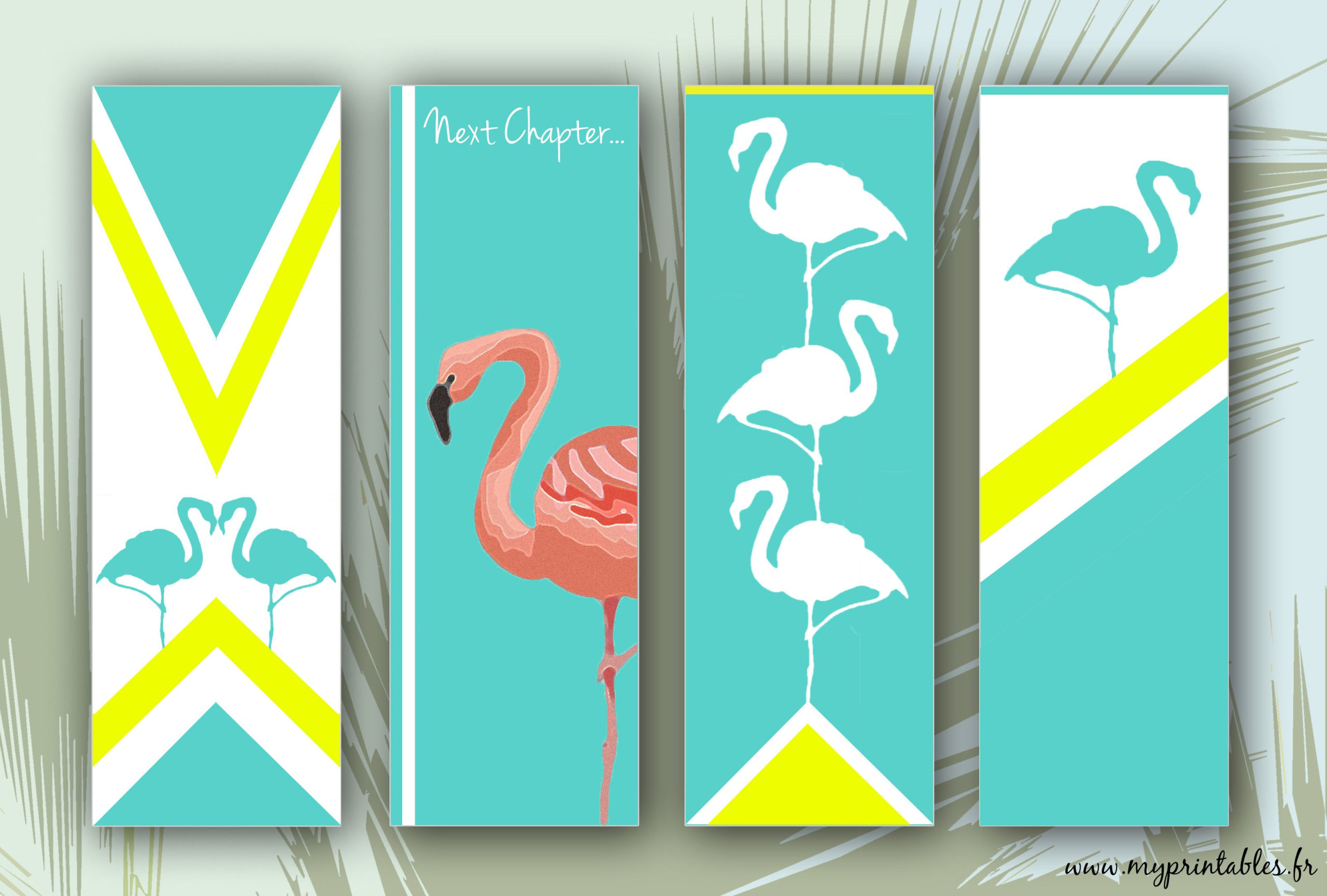 FREE PRINTABLE Flamingo Bookmarks Marques page Flamant Rose 