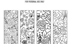 Free Printable Floral Bookmarks You Can Print Out And Color In