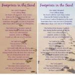 Free Printable Footprints In The Sand Bookmark Footprints Poem