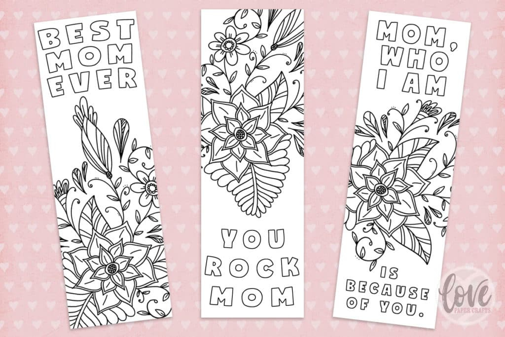 Free Printable Mothers Day Bookmark Love Paper Crafts