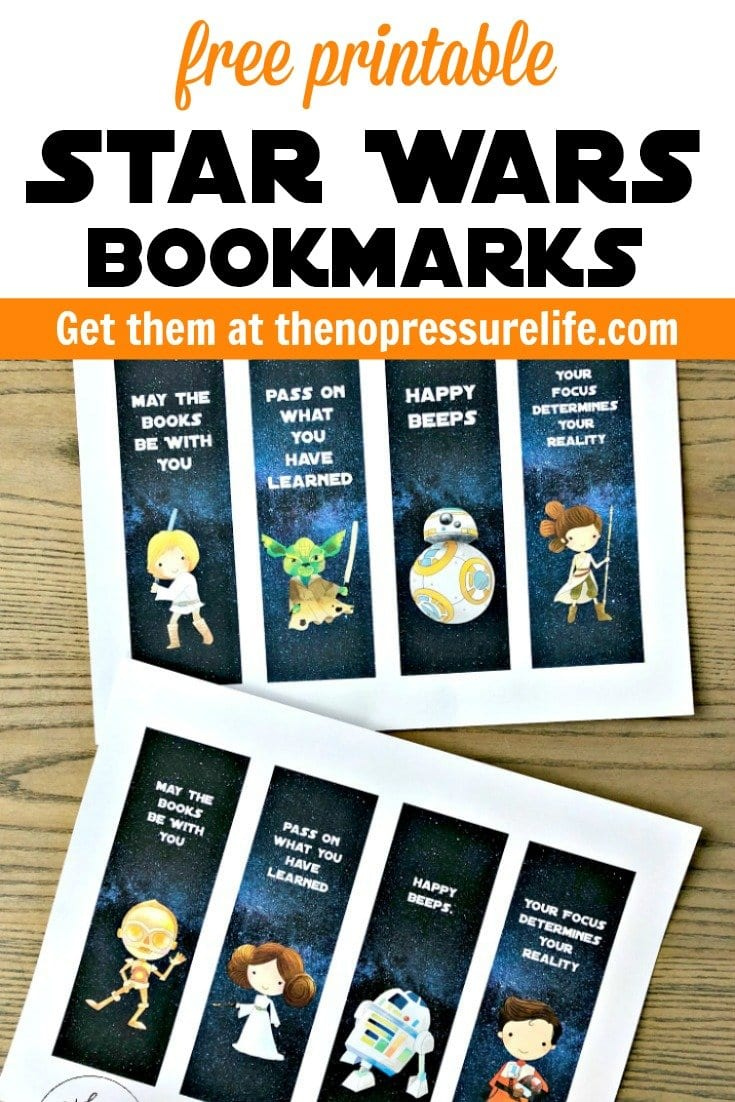 Free Printable Star Wars Bookmarks Featuring Your Favorite Characters ...