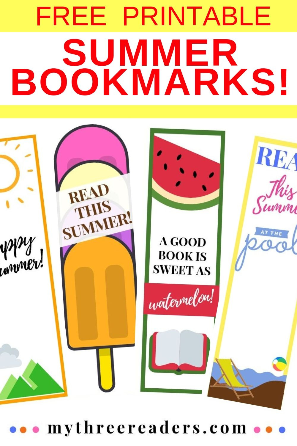 Free Printable Summer Bookmarks To Color Take Action On Reading 