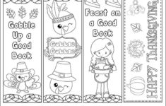 Free Printable Thanksgiving Bookmarks To Color For Kids Coloring