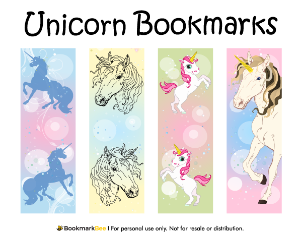 Free Printable Unicorn Bookmarks Download The PDF Template At Http 