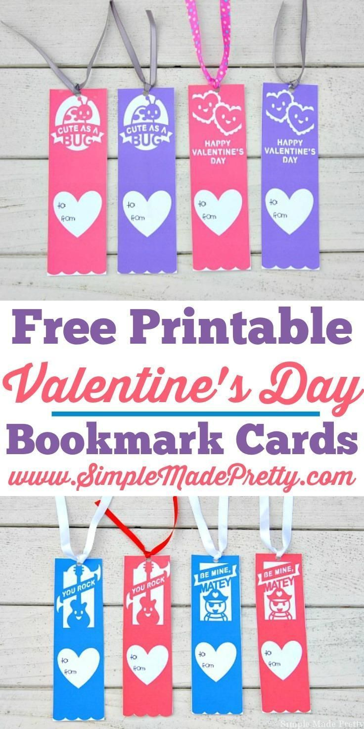 Free Printable Valentine s Day Bookmark Cards Printable Valentine 