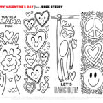 Free Printable Valentine S Day Bookmarks To Color Jessie Steury