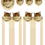 Free Printable Vintage Cat Bookmark Ausdruckbares Lesezeichen