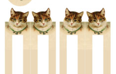 Free Printable Vintage Cat Bookmark Ausdruckbares Lesezeichen