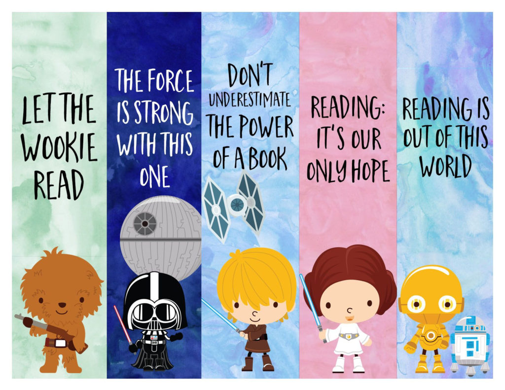 FREE Star Wars Printable Bookmarks Bookmarks Kids Star Wars Printable