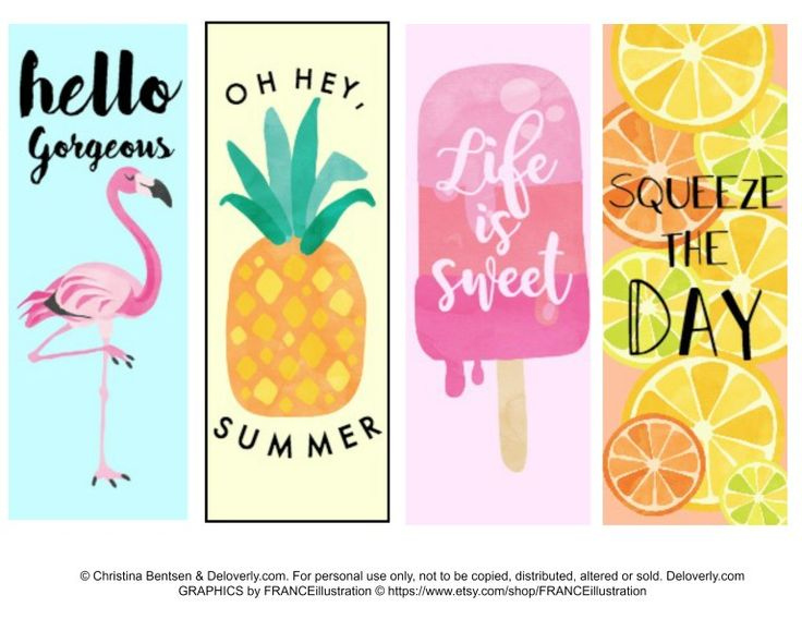 Free Summer Bookmarks Printable Free Printable Bookmarks Bookmarks 