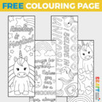 Free Unicorn Coloring Bookmarks To Print Craft With Sarah