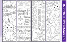 Free Unicorn Coloring Bookmarks To Print In 2020 With Images