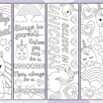 Free Unicorn Coloring Bookmarks To Print In 2020 With Images