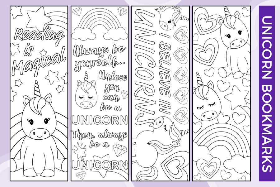 Free Unicorn Coloring Bookmarks To Print In 2020 With Images 