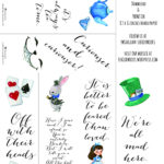 Friday Freebies Alice In Wonderland Printable Bookmarks Free