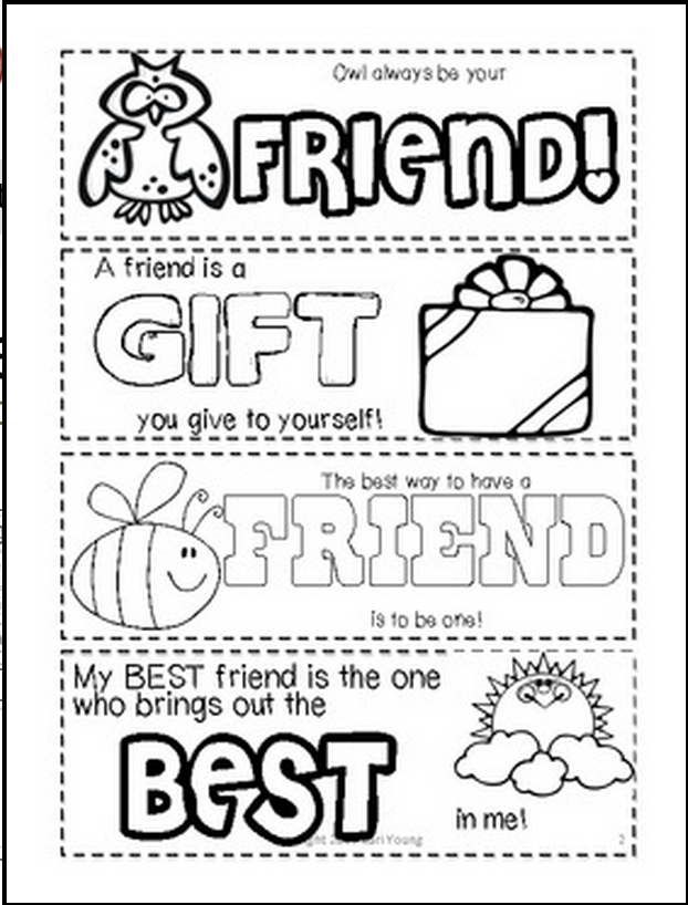 Friendship Printable Bookmarks For Valentine s Day Classroom 