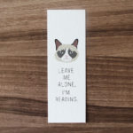Funny Bookmark Grumpy Cat Bookmark Leave Me Alone Bookmark Etsy