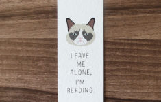 Funny Bookmark Grumpy Cat Bookmark Leave Me Alone Bookmark Etsy