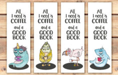 Funny Printable Cartoon Bookmarks I Need Coffee