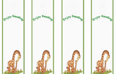 Giraffe Bookmarks Birthday Printable