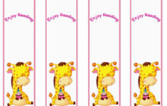 Giraffe Bookmarks Birthday Printable