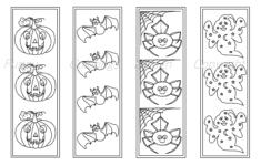 Halloween Coloring Printable Bookmarks Bookmark To Color By Funny