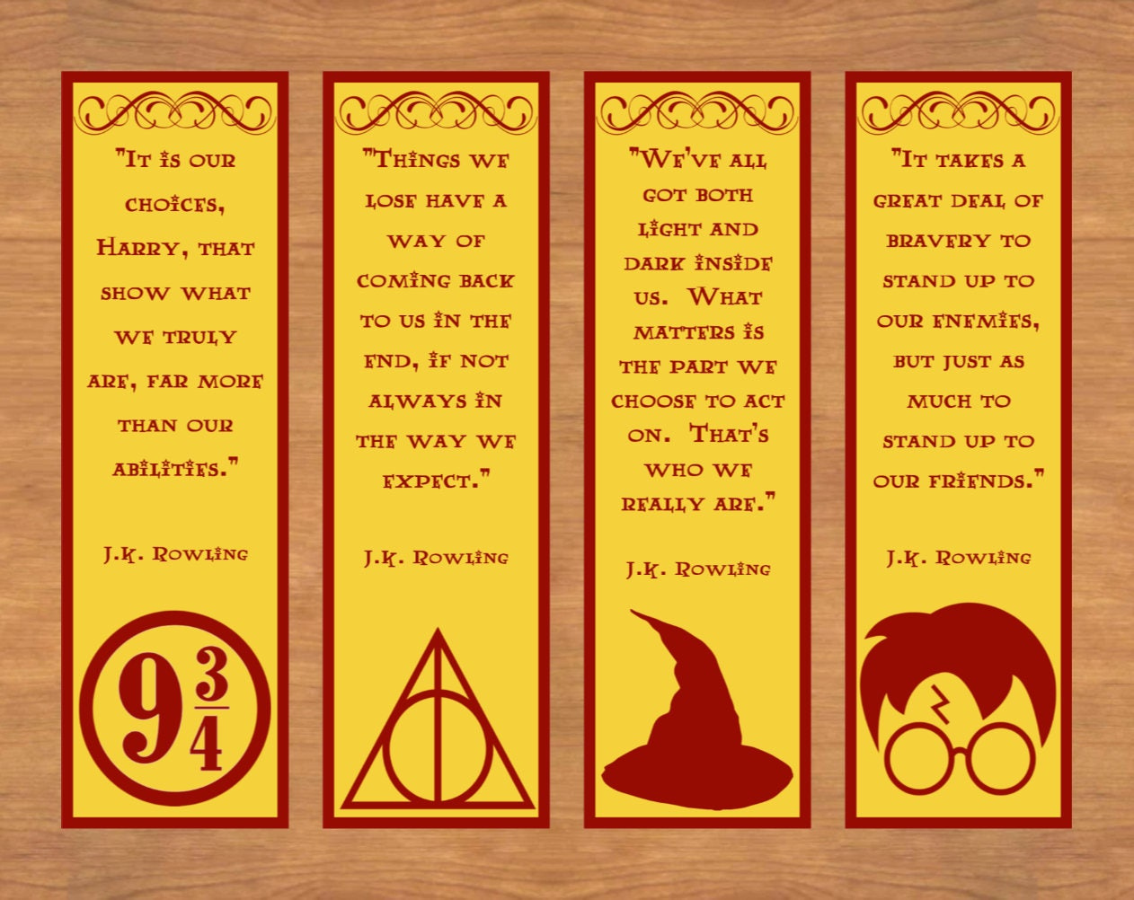 Harry Potter Bookmark Printable That Are Selective Ruby Website