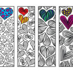 Heart Bookmarks PDF Coloring Page Etsy Boekenleggers Bladwijzer