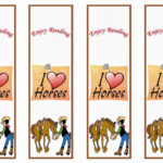 Horse Bookmarks Birthday Printable